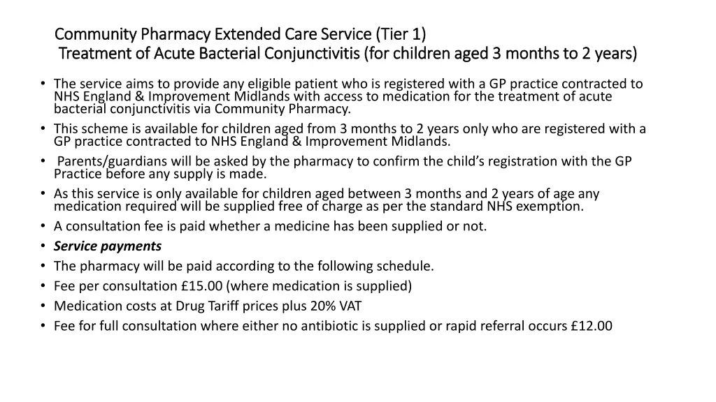 community pharmacy extended care service tier 1