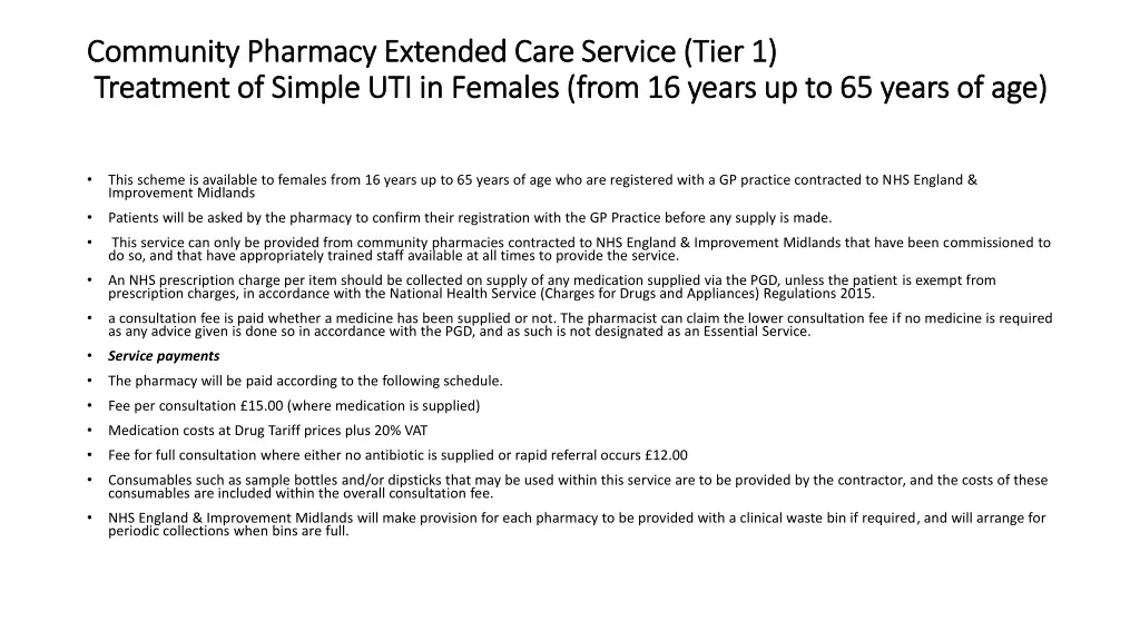 community pharmacy extended care service tier