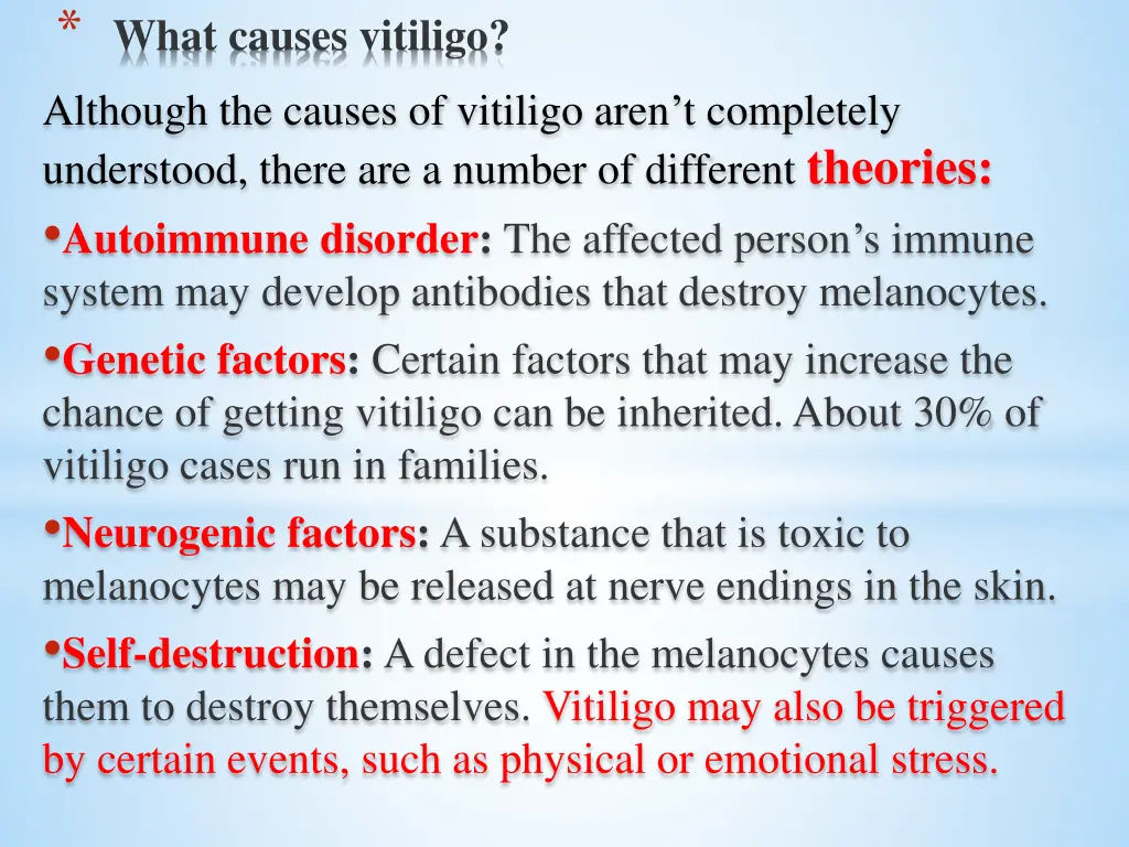 what causes vitiligo