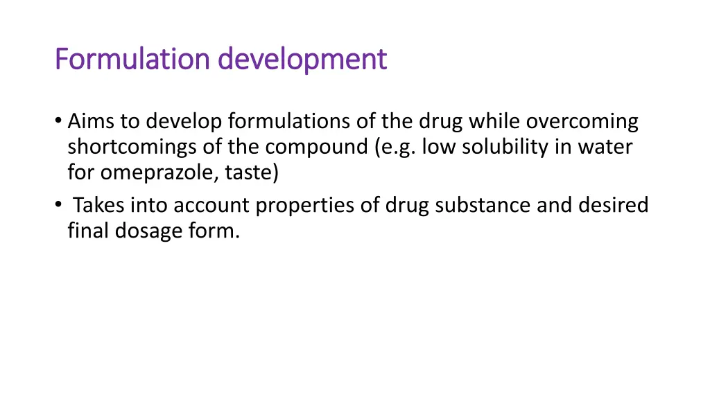 formulation development formulation development