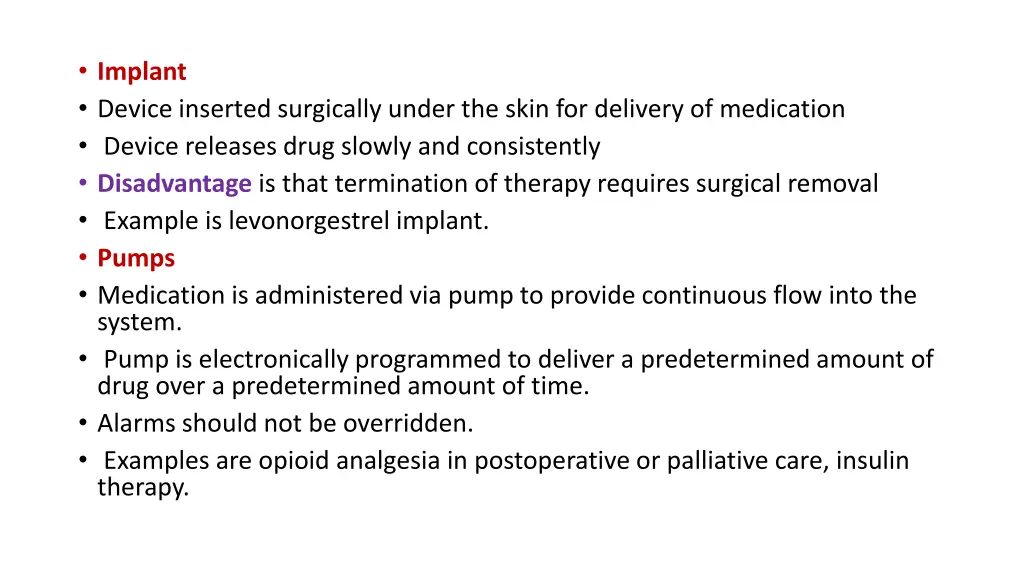 implant device inserted surgically under the skin