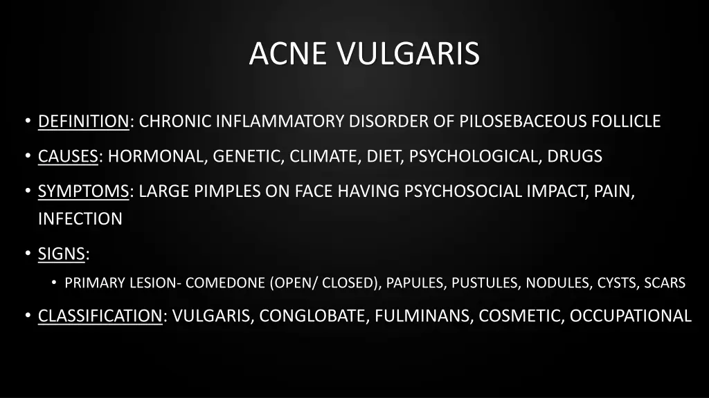 acne vulgaris