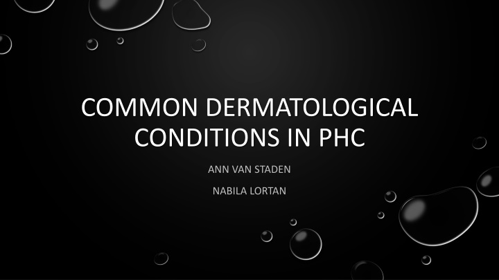 common dermatological conditions in phc