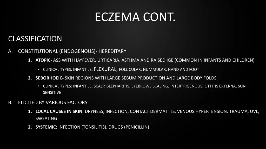 eczema cont