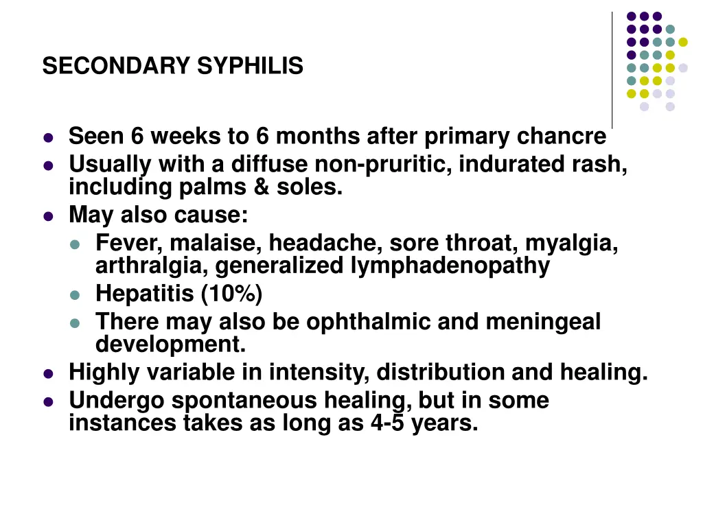 secondary syphilis