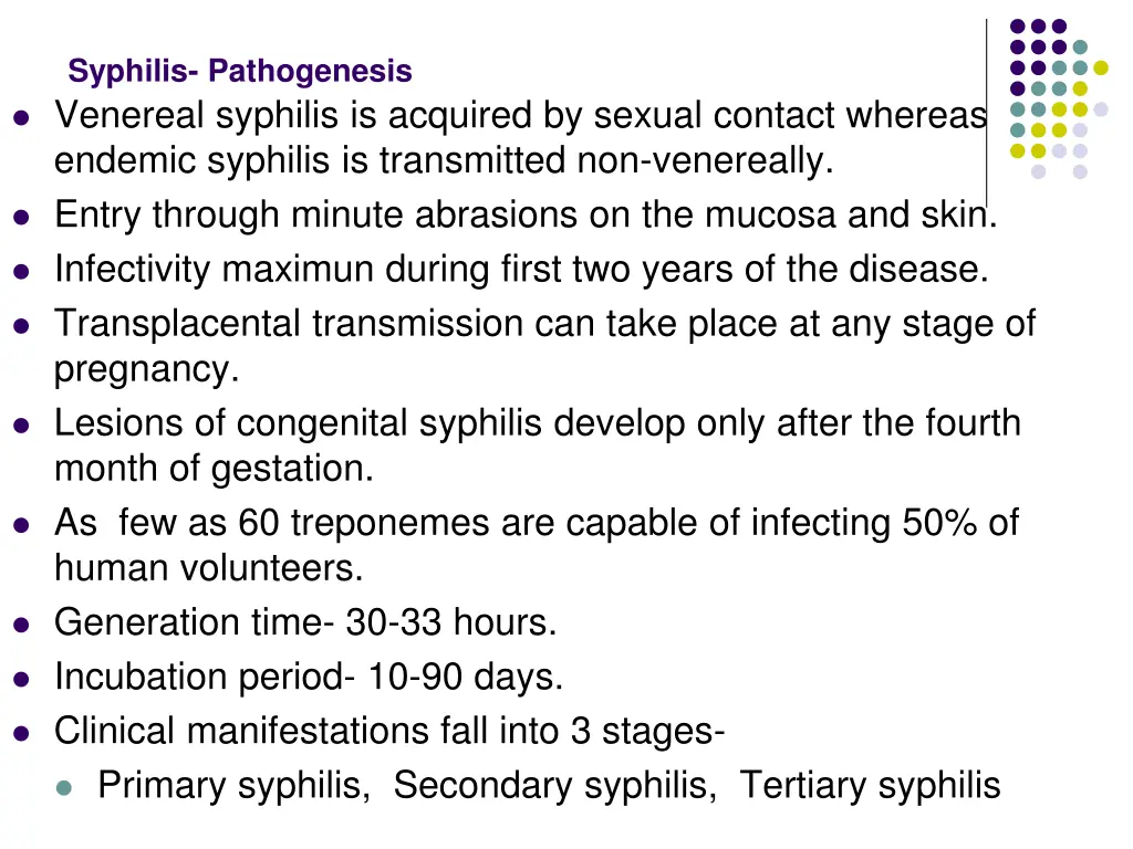 syphilis pathogenesis venereal syphilis