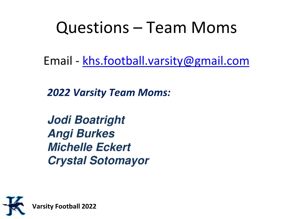 questions team moms