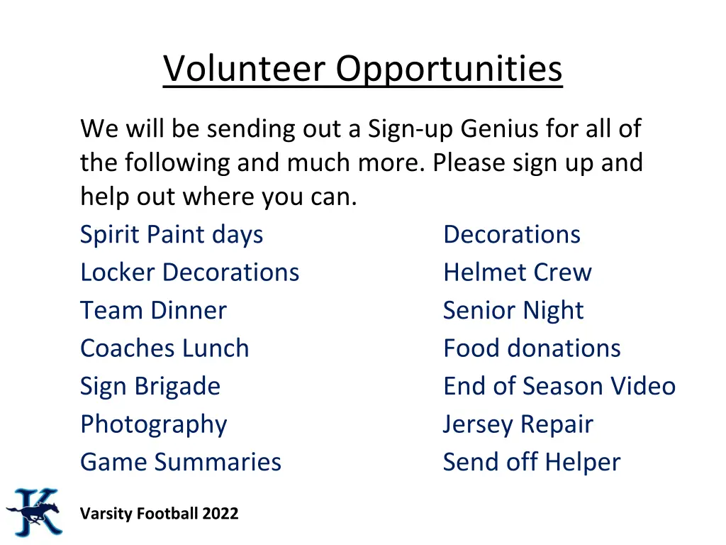 volunteer opportunities