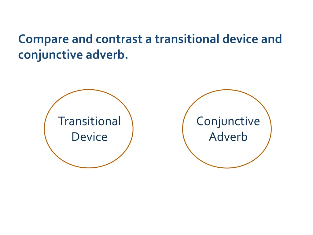 compare and contrast a transitional device