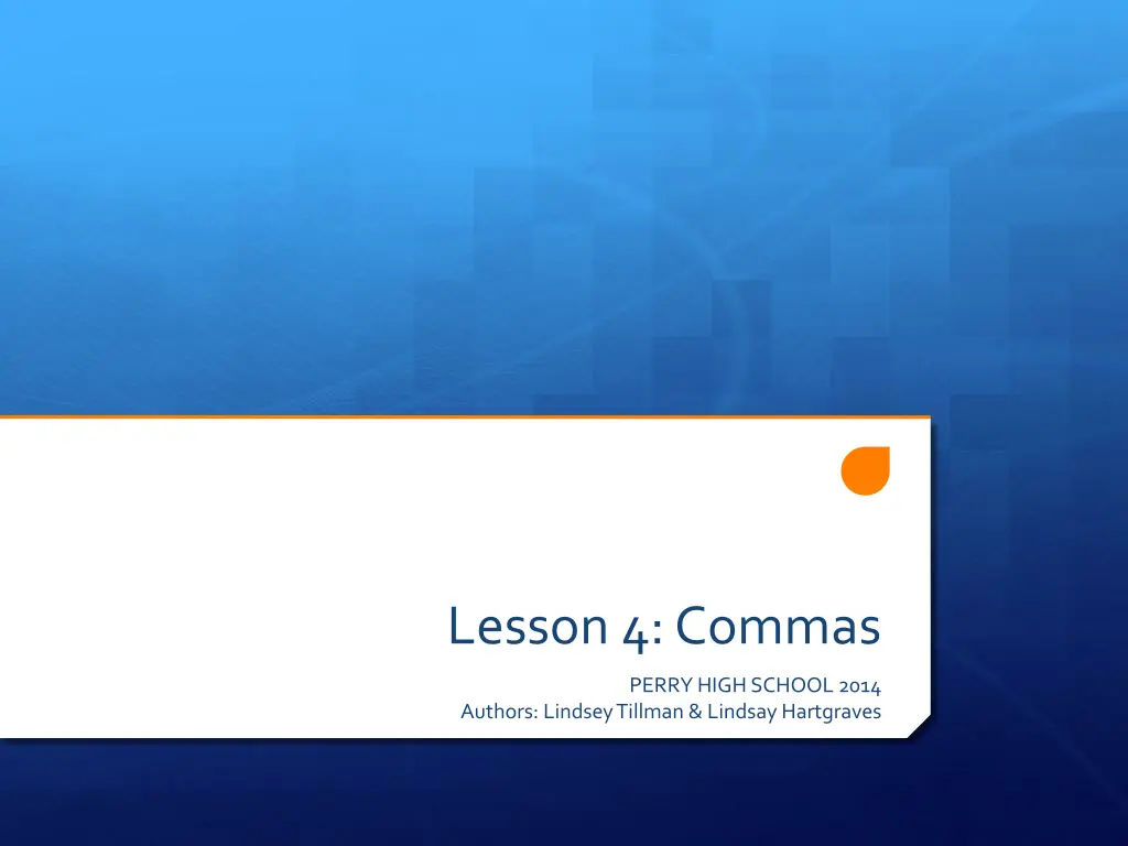 lesson 4 commas