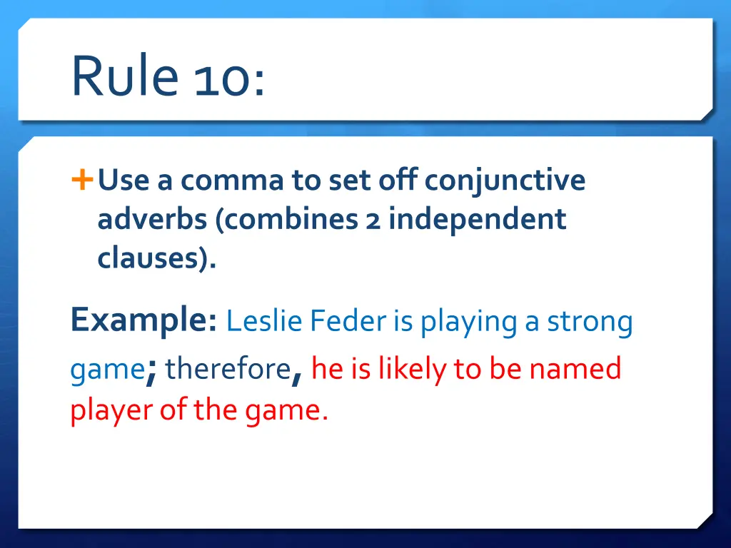 rule 10