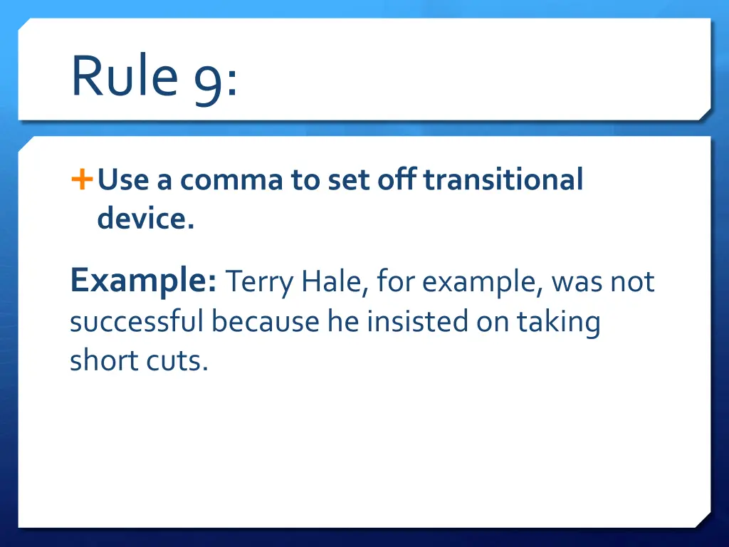 rule 9