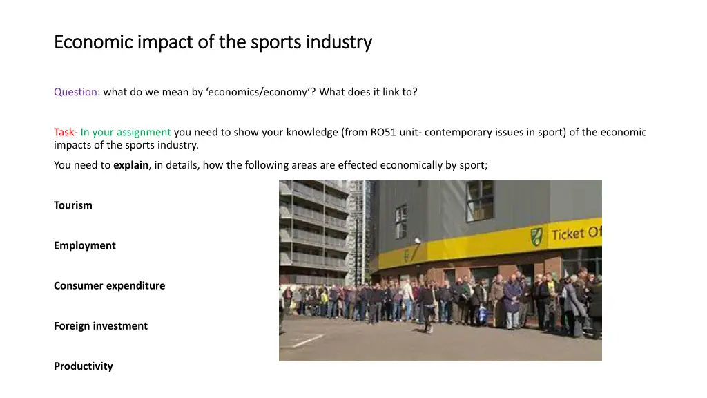 economic impact of the sports industry economic