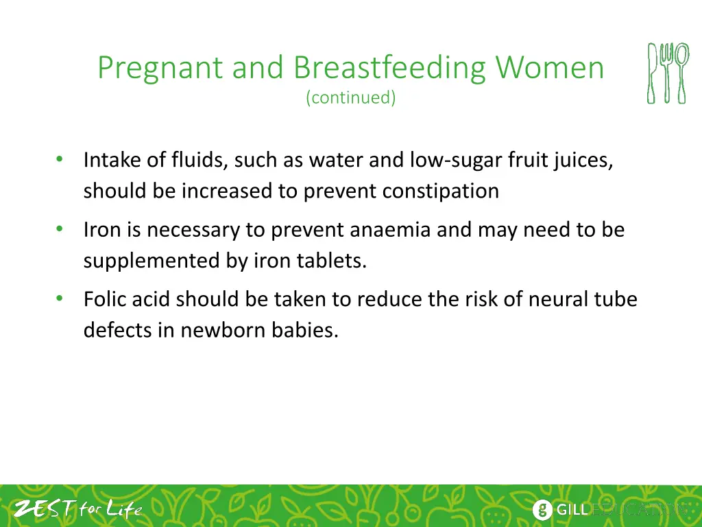 pregnant and breastfeeding women continued 1