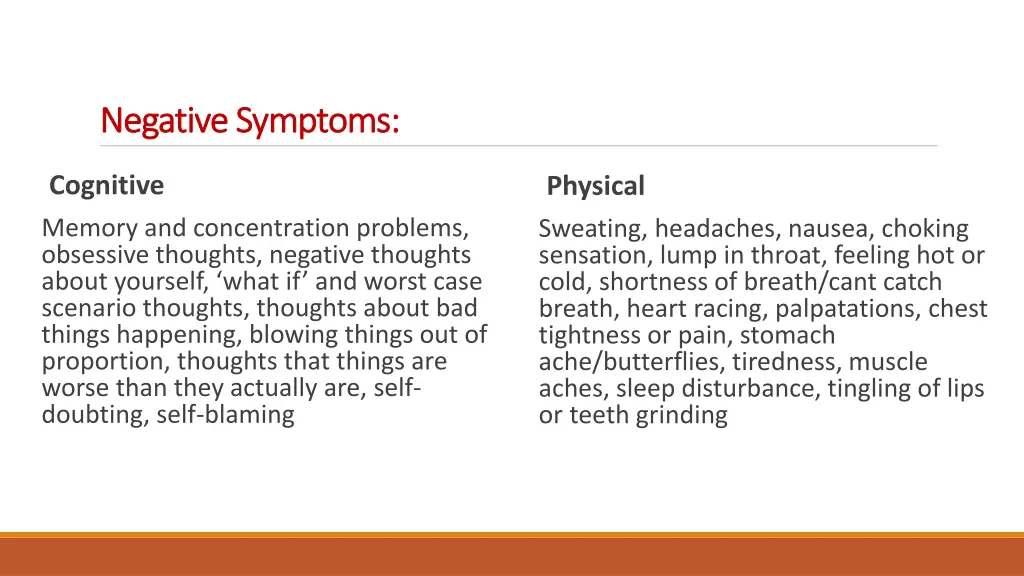 negative symptoms negative symptoms