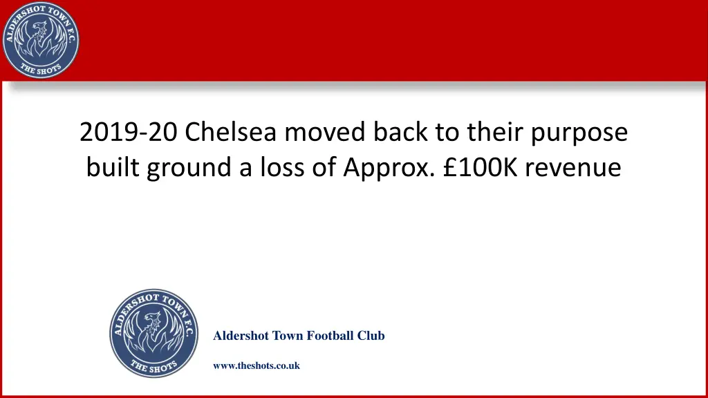 2019 20 chelsea moved back to their purpose built