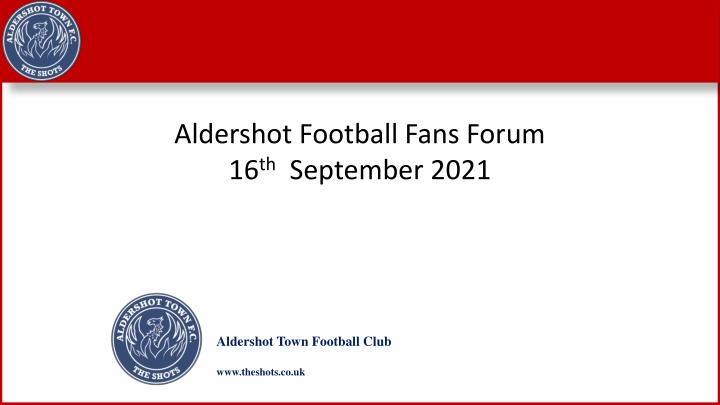 aldershot football fans forum 16 th september 2021