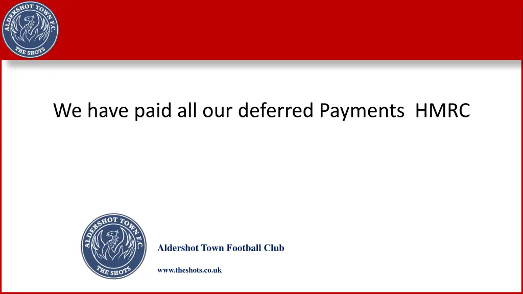 we have paid all our deferred payments hmrc