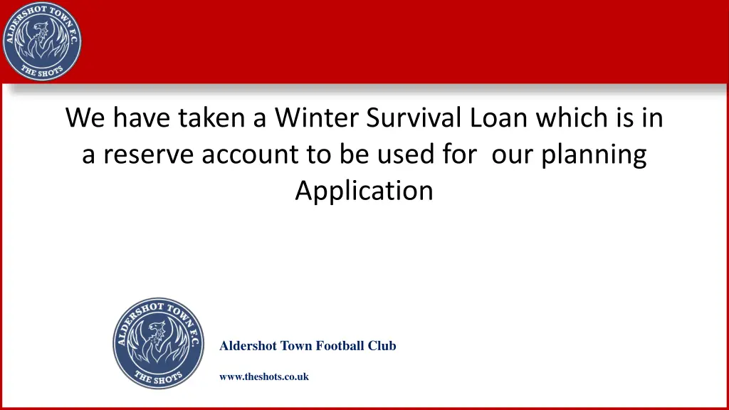 we have taken a winter survival loan which