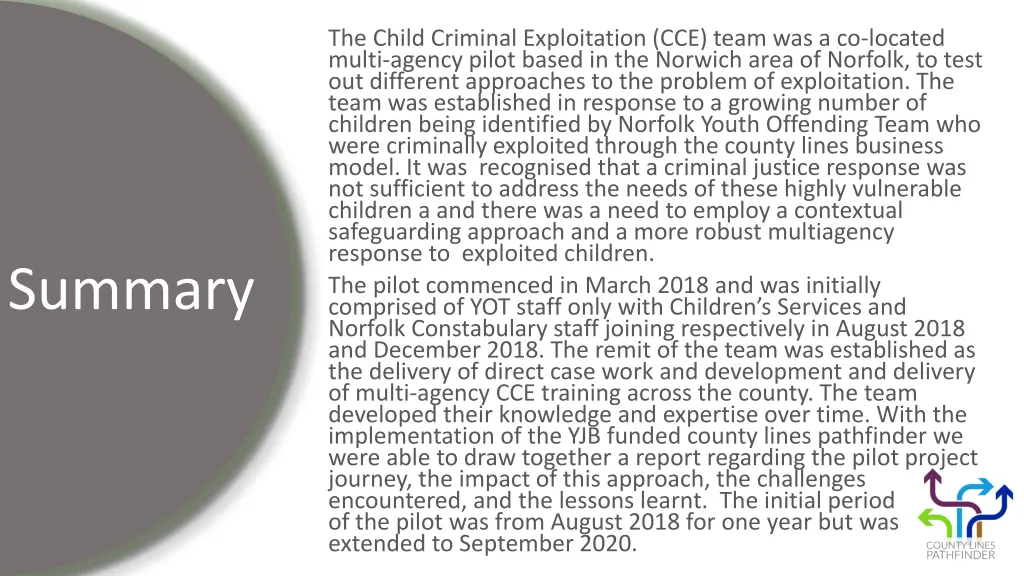 the child criminal exploitation cce team