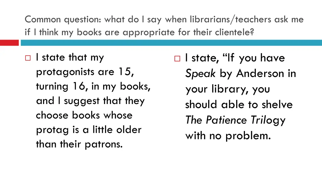 common question what do i say when librarians