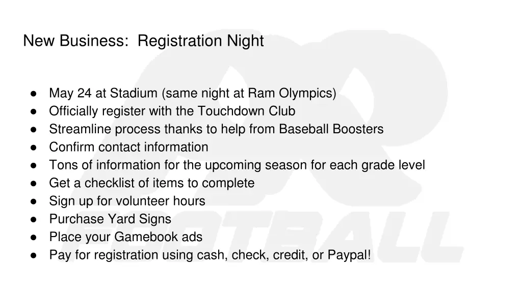 new business registration night