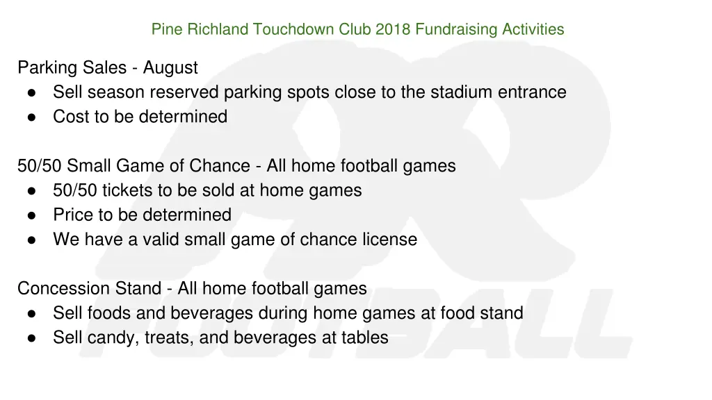 pine richland touchdown club 2018 fundraising 2