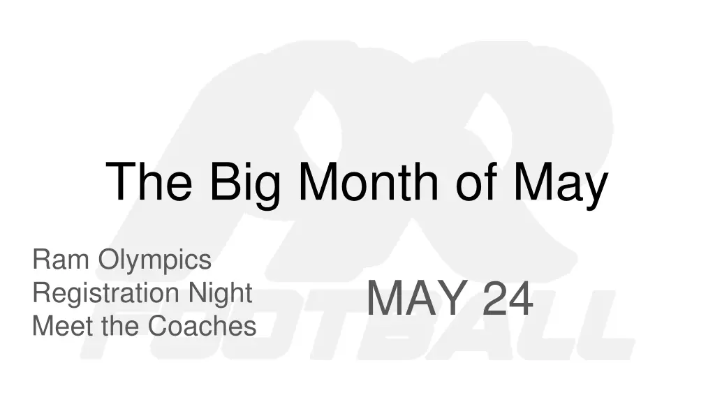 the big month of may 5