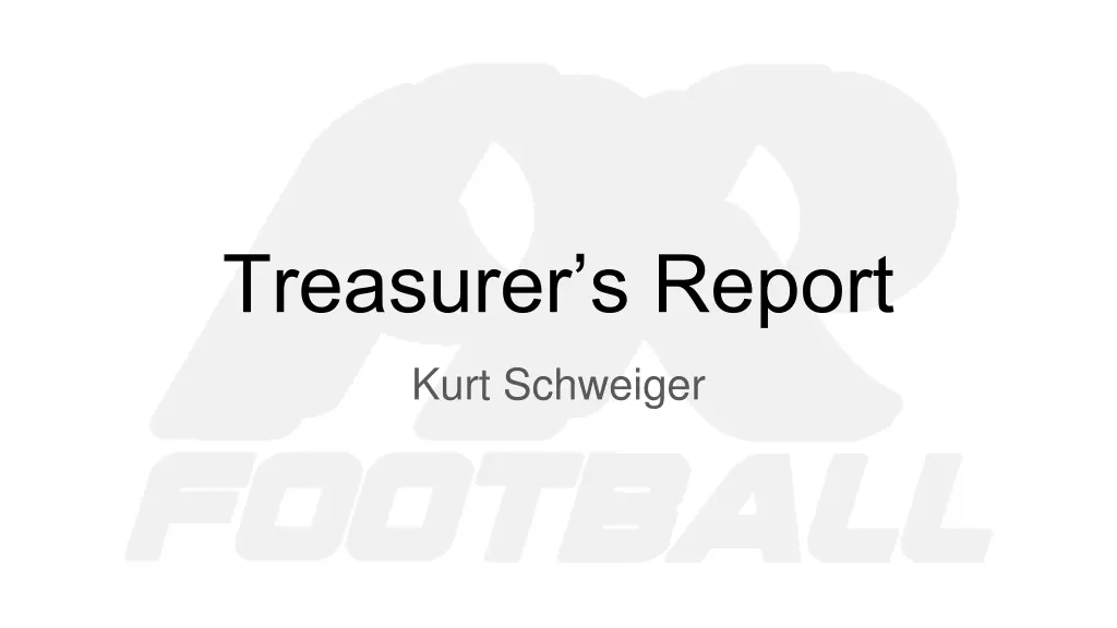 treasurer s report