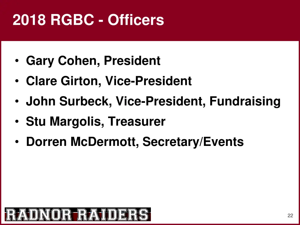 2018 rgbc officers