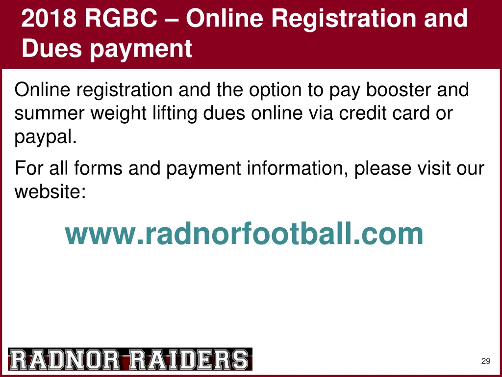 2018 rgbc online registration and dues payment