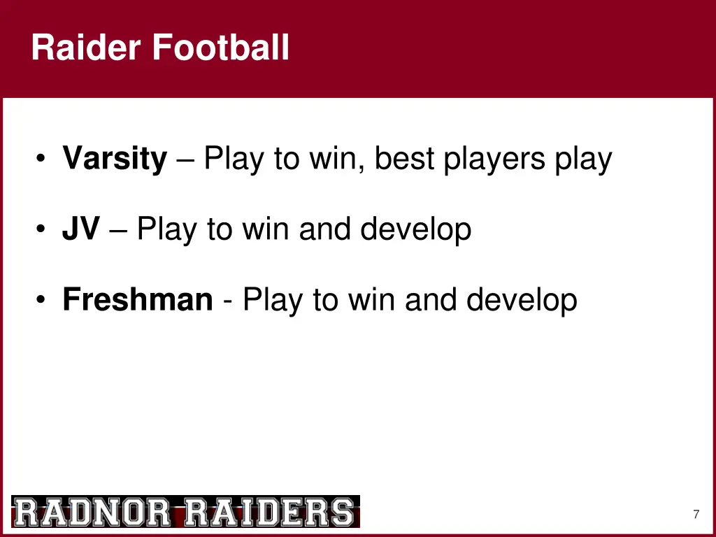 raider football