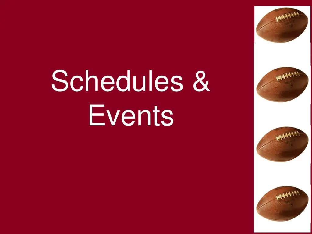 schedules events