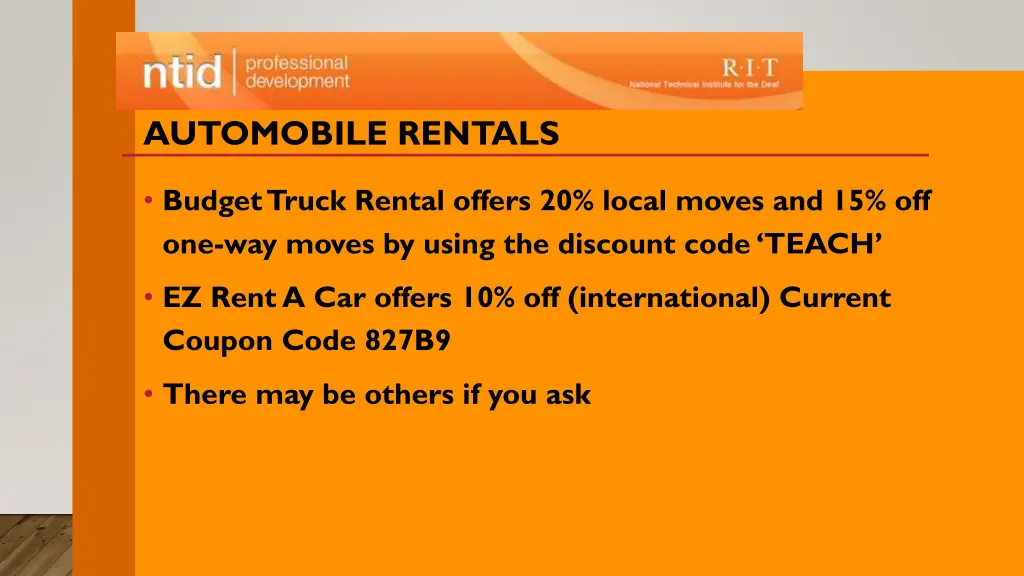 automobile rentals