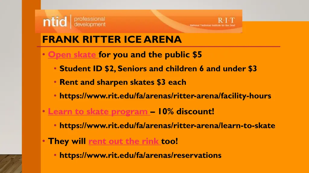 frank ritter ice arena open skate