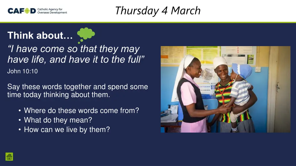 thursday 4 march