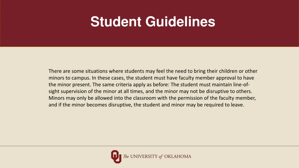 student guidelines