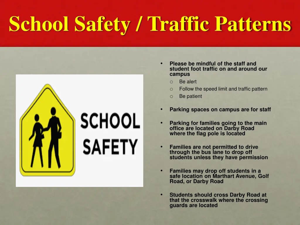 school safety traffic patterns