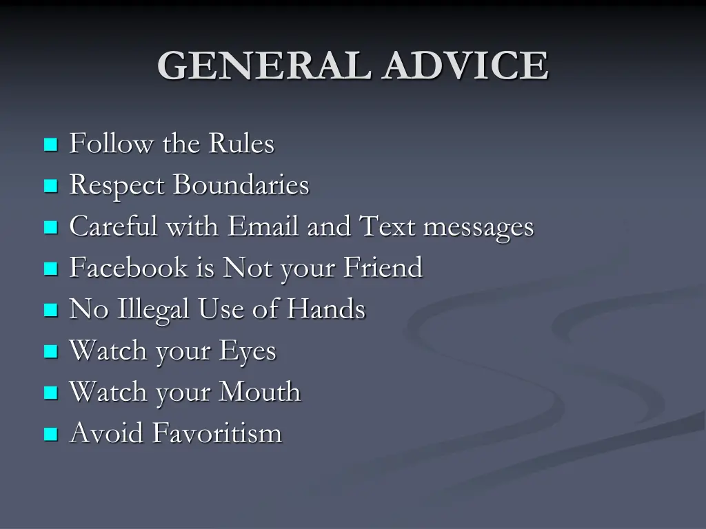 general advice