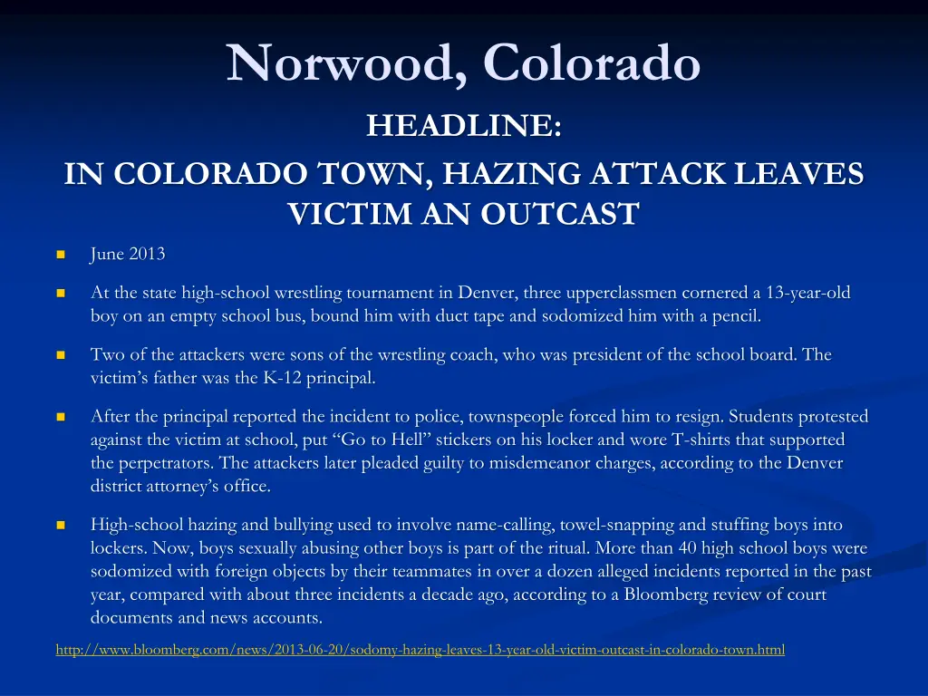 norwood colorado headline in colorado town hazing