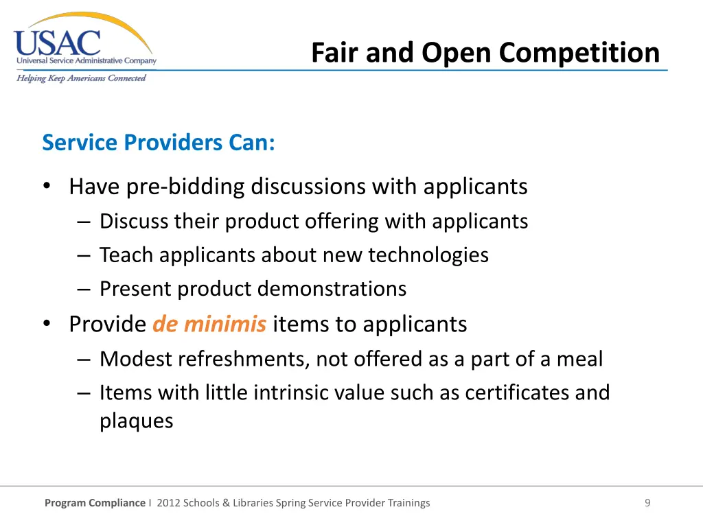 fair and open competition 4