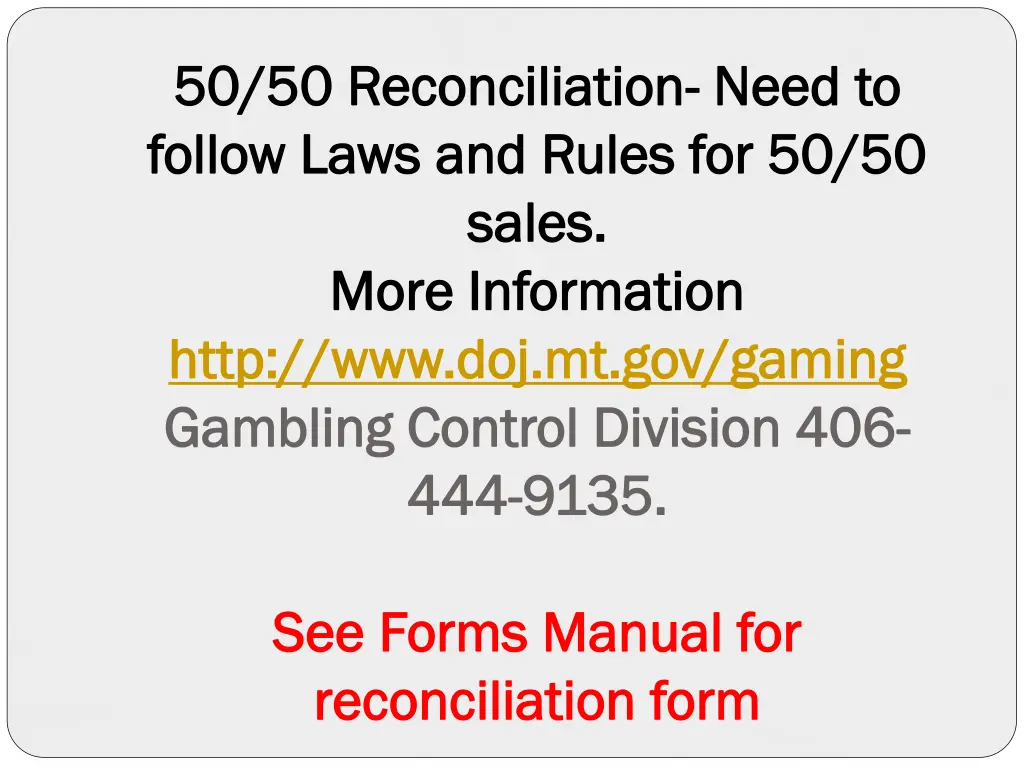 50 50 reconciliation 50 50 reconciliation need