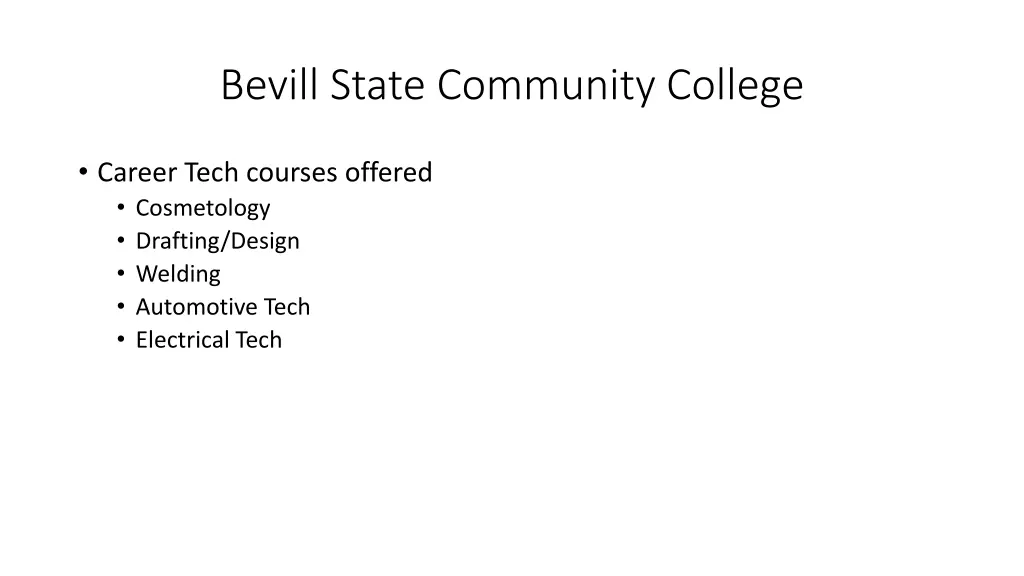 bevill state community college