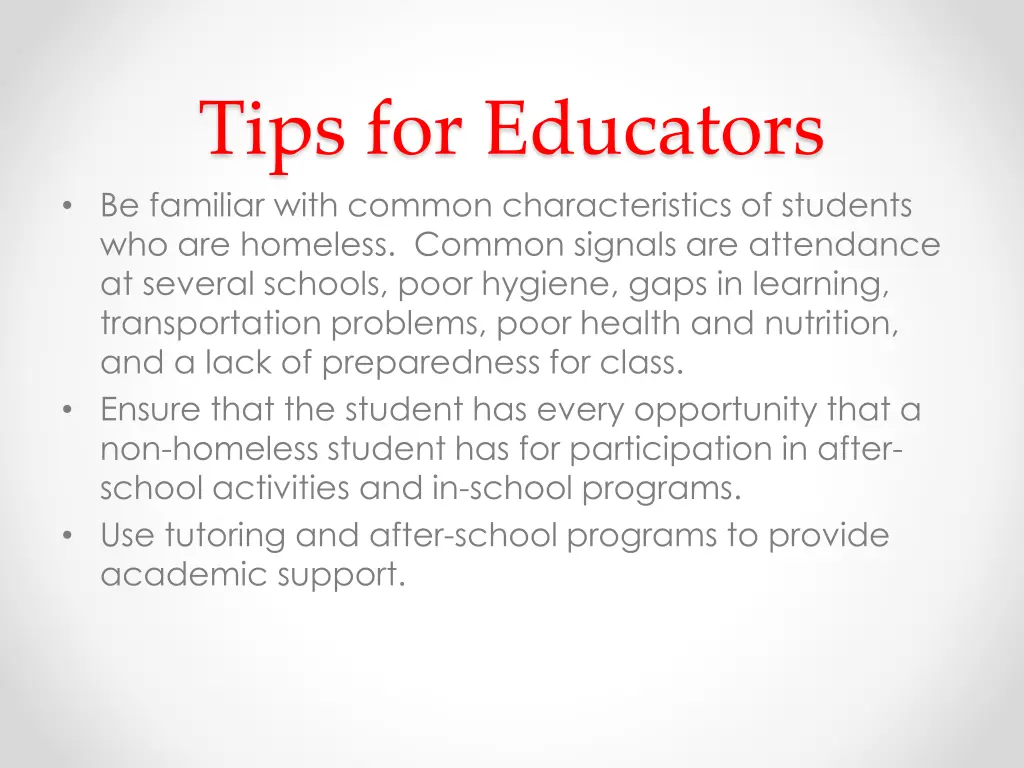 tips for educators be familiar with common