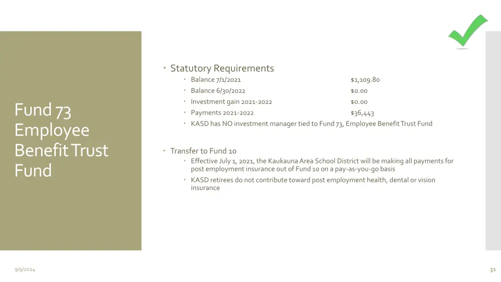 statutory requirements balance 7 1 2021 balance