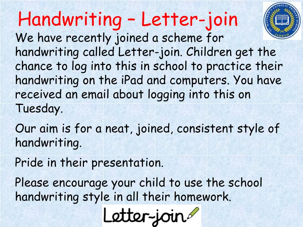 handwriting letter join we have recently joined