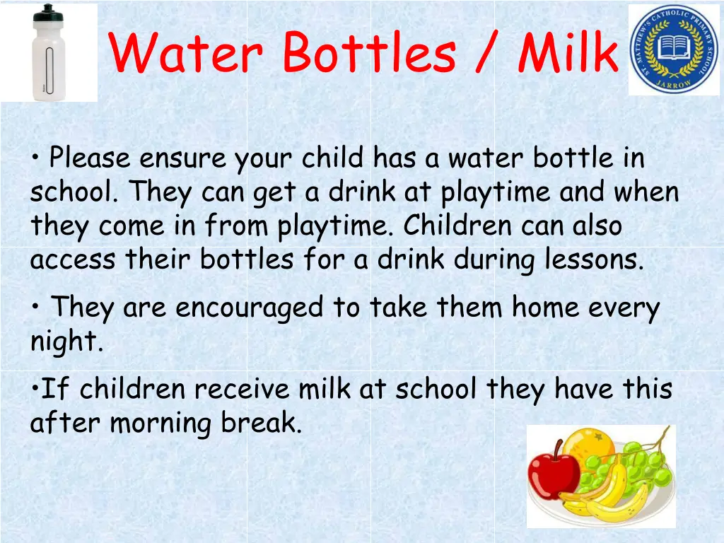 water bottles milk