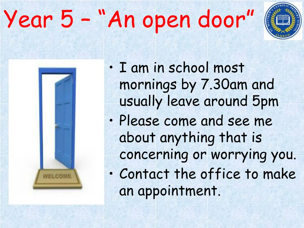 year 5 an open door