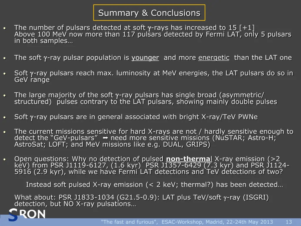 summary conclusions