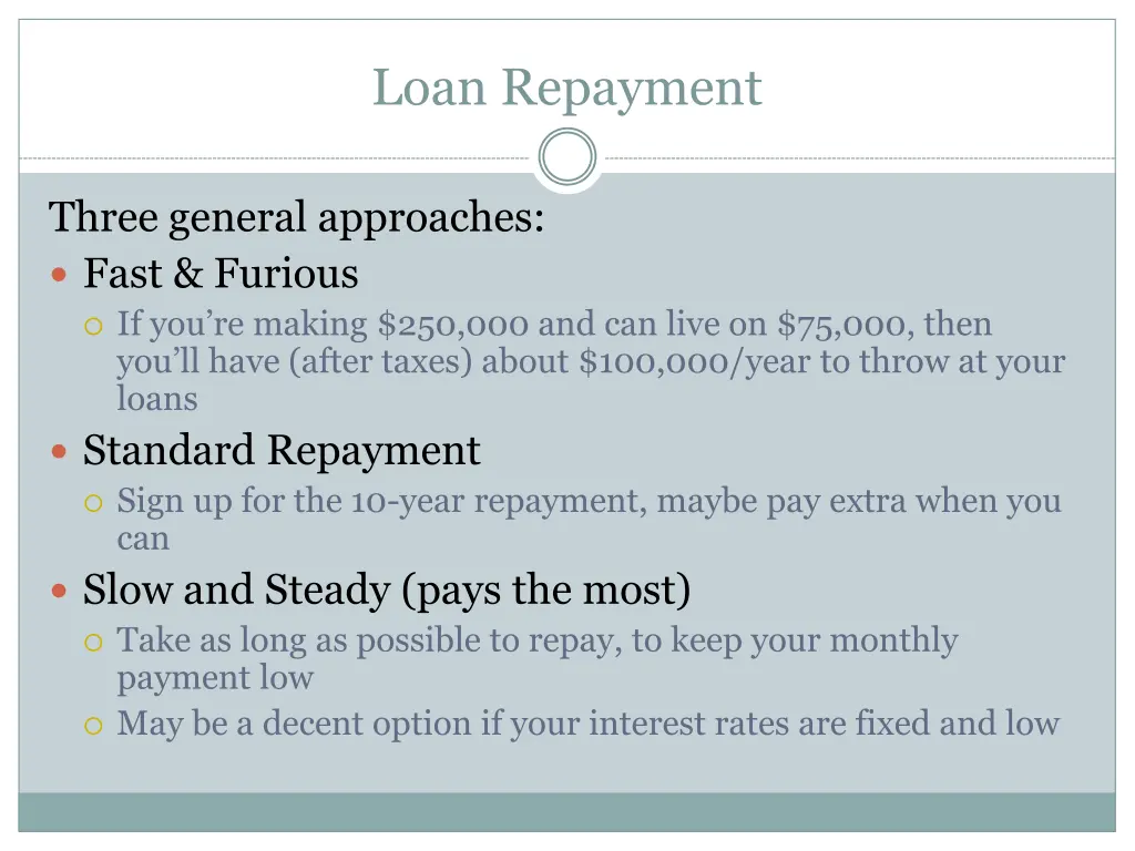 loan repayment